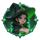 mysterious witch green witch symbol icon