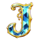 mysterious witch letter j symbol icon