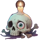mysterious witch skull candle symbol icon