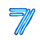 neon blaze 7 blue symbol icon