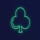 neon light fruits club symbol icon