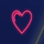 neon light fruits heart symbol icon
