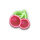 neon links cherries glow symbol icon