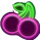 neon party cherries symbol icon
