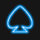 neon pyramid ace symbol icon