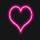 neon pyramid heart symbol icon