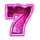 neon wheel 7s seven pink symbol icon
