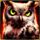 night wolf hold and hit owl symbol icon