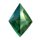 northern sky green diamond symbol icon