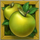 nuclear tumble green apple symbol icon