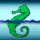 ocean princess green seahorse symbol icon