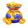 panda dinero gold symbol icon