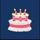 party time cake symbol icon
