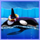 penguin style whale symbol icon