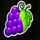 pick a fruit grape symbol icon