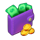 piggies and the bank cash collect and link purse symbol icon