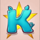 piggy bank deluxe k symbol icon