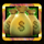piggy bank stacked fortune dollars symbol icon