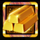 piggy bank stacked fortune gold bars symbol icon
