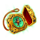 pirate coins 3 chests compas symbol icon