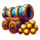 pirates fortune gold hold and respin cannon symbol icon
