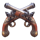 pirates gold rush crossed pistols symbol icon