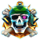 pirates plenty treasures of the seas skull symbol icon