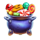 pot o pumpkins cauldron symbol icon
