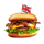 pub crawl burger symbol icon