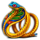 pyramid king snake symbol icon