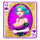 queen of cards purple queen symbol icon