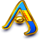 queen of gold ace symbol icon