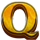 queen of greece gold q symbol icon
