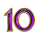 queen of treasure 10 symbol icon