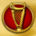 rainbow riches drops of gold harp symbol icon