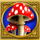 rainbow riches drops of gold mushroom symbol icon