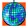 rave riot disco ball symbol icon
