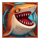 razor shark orange shark symbol icon