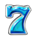 real prize 7s 7 blue symbol icon