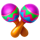 red and hot chilli marakas symbol icon