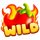 red and hot chilli wild symbol icon