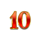 red cap 10 number symbol icon
