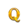 red cap q letter symbol icon