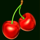 red hot burning cherry symbol icon