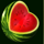 red hot burning watermelon symbol icon