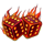 red hot catch dice symbol icon