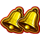 red hot eruption double bell symbol icon