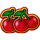 red hot eruption double cherry symbol icon