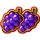 red hot eruption double grape symbol icon