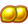 red hot eruption double lemon symbol icon